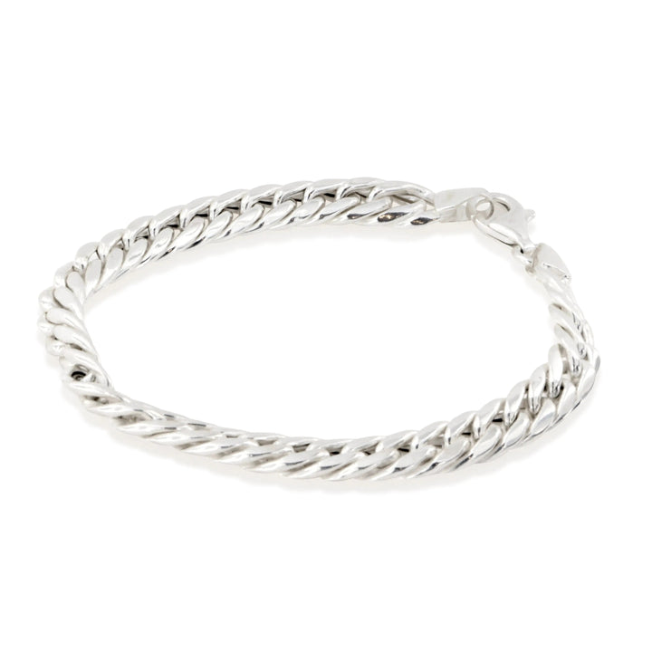 Armbånd, ekstra chunky cuban kæde, sterlingsølv, 17-21 cm/ 7 mm OK silver