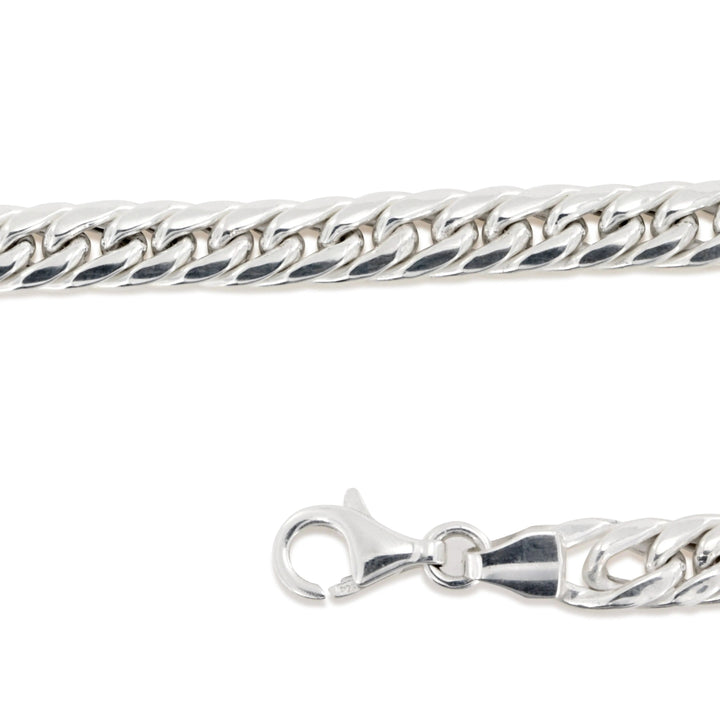 Armbånd, ekstra chunky cuban kæde, sterlingsølv, 17-21 cm/ 7 mm OK silver