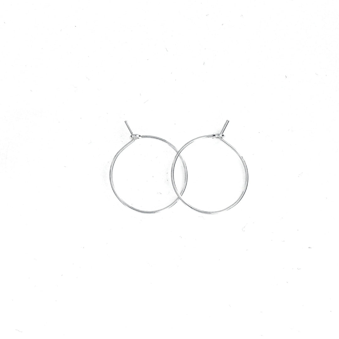 Monterings creoler i sterlingsølv, 18 mm 0,8 mm Silveks