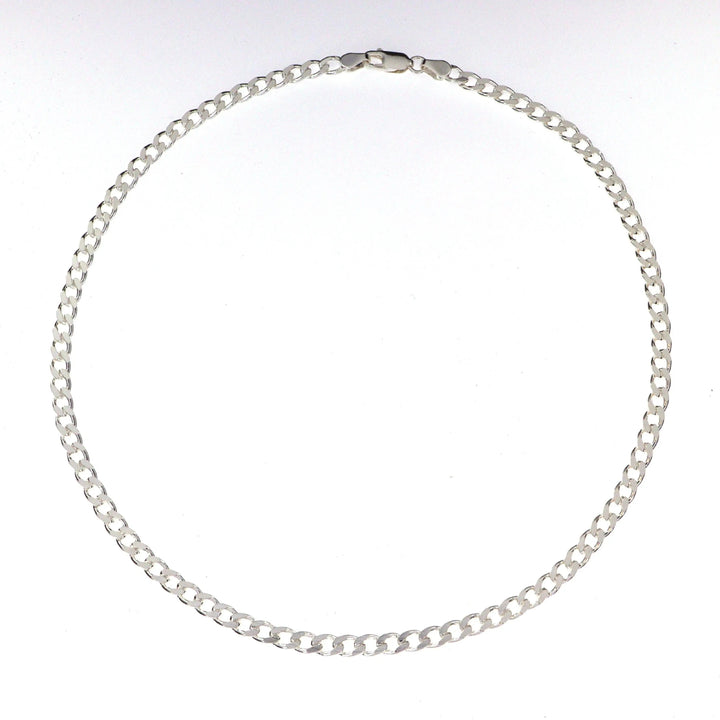 Halskæde, panser facet kæde, forgyldt og sterlingsølv, 1,8mm x 40-55cm Spain