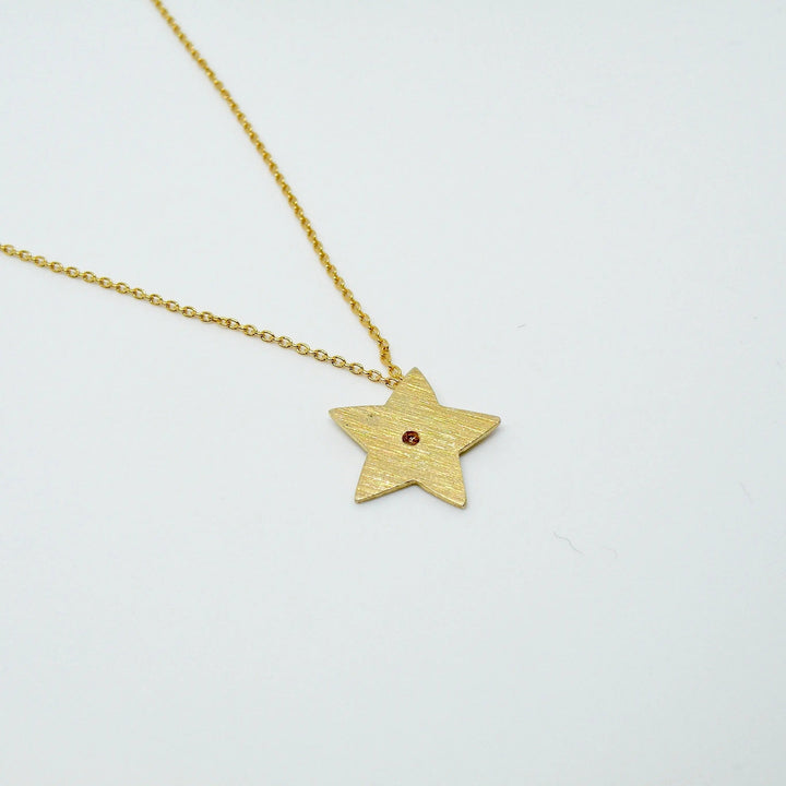 Lås, stjerne med hul, forgyldt sterlingsølv Beadhouse of Copenhagen