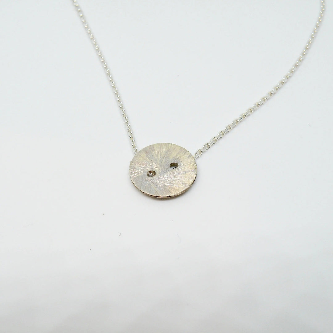 Lås, mellem børstet sølvknap, sterlingsølv Beadhouse of Copenhagen