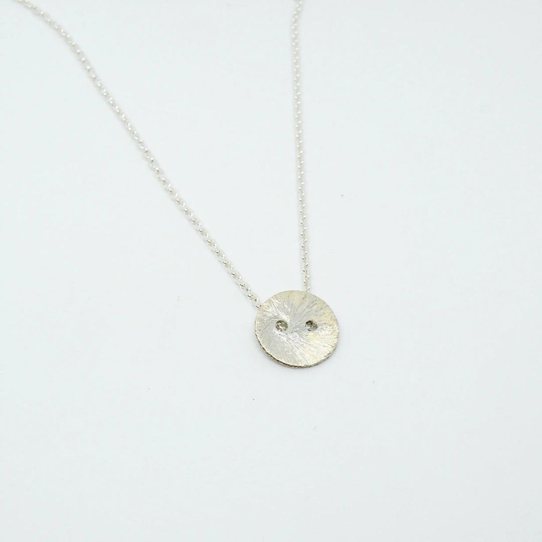 Lås, børstet sølvknap, sterlingsølv Beadhouse of Copenhagen