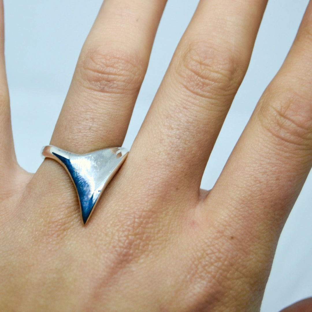 Fingerring, spids, sterlingsølv og forgyldt sterlingsølv Beadhouse of Copenhagen