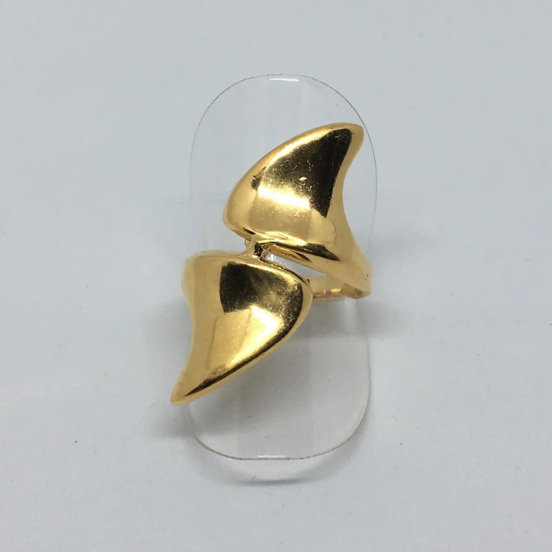 Fingerring, hajfinner, forgyldt sterlingsølv og sterlingsølv Beadhouse of Copenhagen