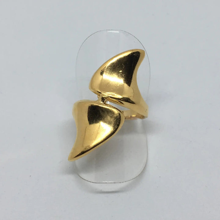 Fingerring, hajfinner, forgyldt sterlingsølv og sterlingsølv Beadhouse of Copenhagen