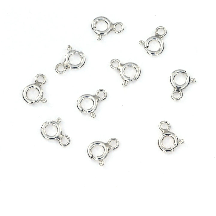 Fjederlås i sterlingsølv. 5,5mm storkøb Silveks