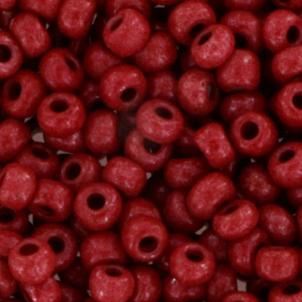 Brune glasperler, preciosa, intensive brown dyed chalkwhite Preciosa