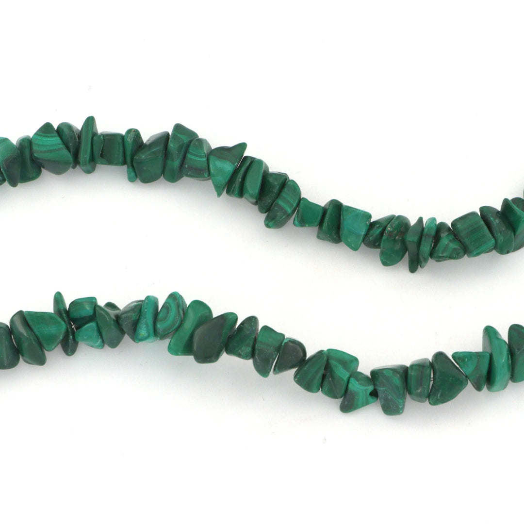 Smykkestensperler, string, malakit smykkesten chips, 40 cm. Beadhouse of Copenhagen