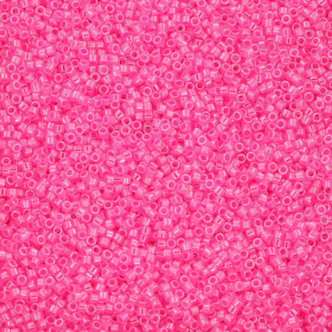Pink glasperler, miyuki delica beads, ceylon cotton candy pink Krea