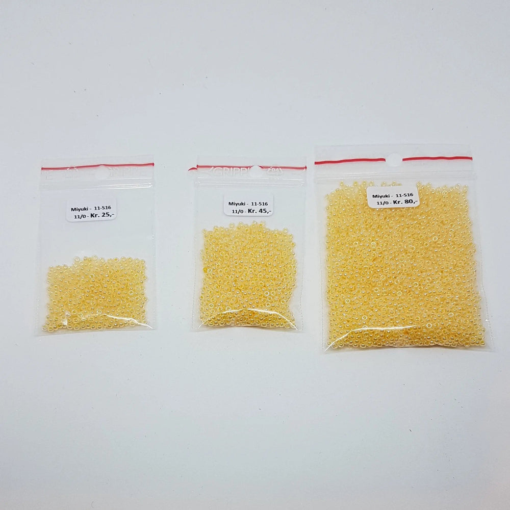 Gule glasperler, miyuki rocailles seed beads, ceylon light daffodil Krea