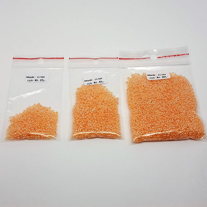 Orange glasperler, miyuki rocailles, ceylon tea rose Krea