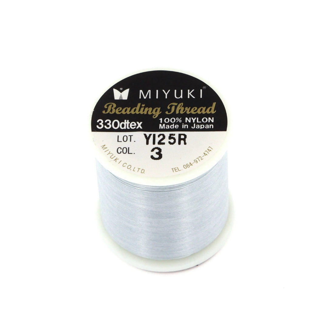 Nylontråd, miyuki perletråd, sølv, 0,2 mm x 50 m Krea