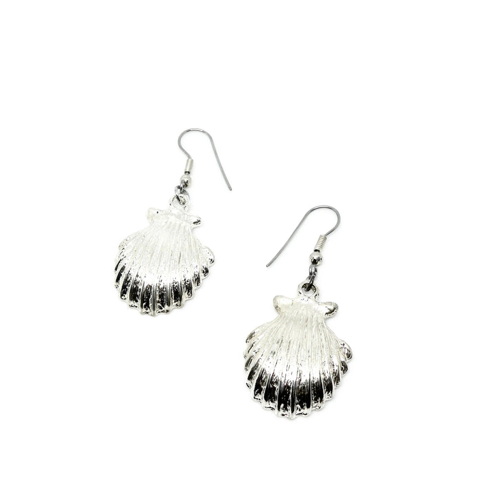 Øreringe, ørekrog musling, forsølvet og forgyldt messing Beadhouse of Copenhagen