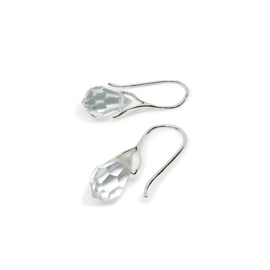 Øreringe med crystal drops, sterlingsølv og forgyldt sterlingsølv Beadhouse of Copenhagen