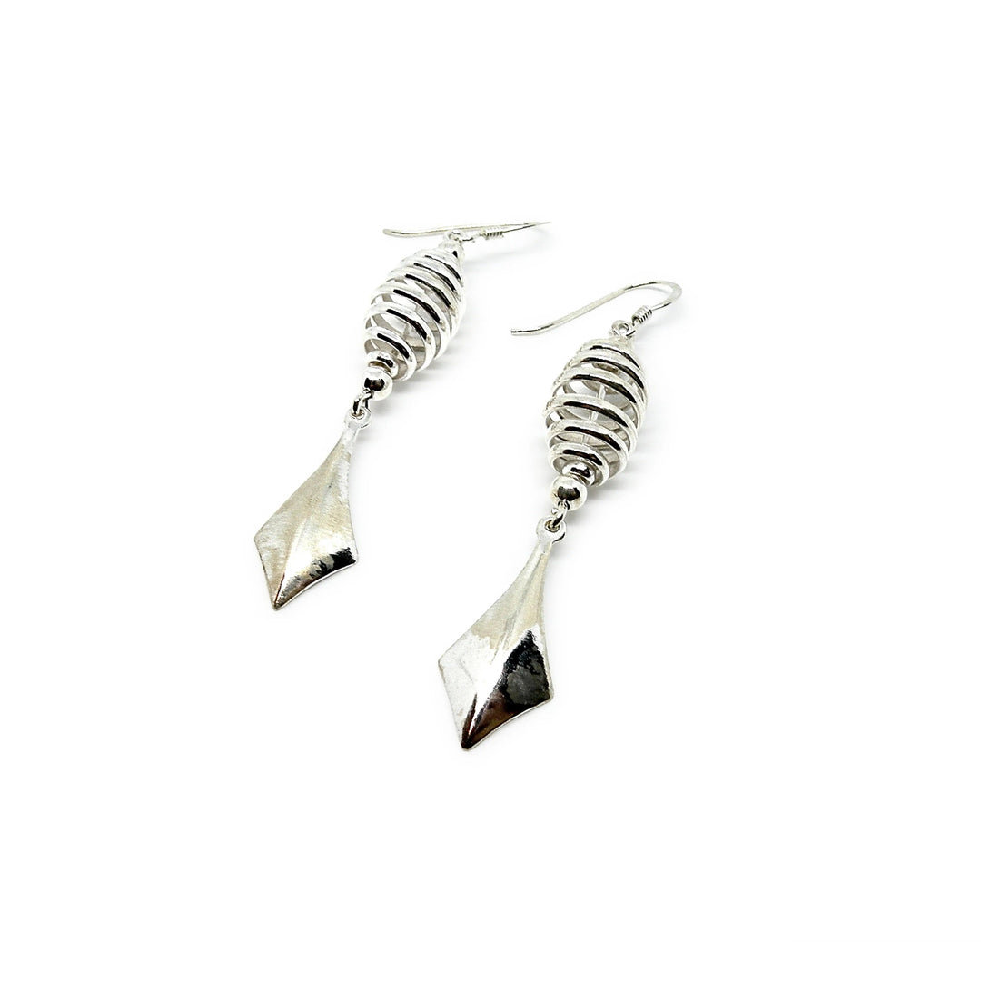 Øreringe, ørekrog med spiral, sterlingsølv Beadhouse of Copenhagen