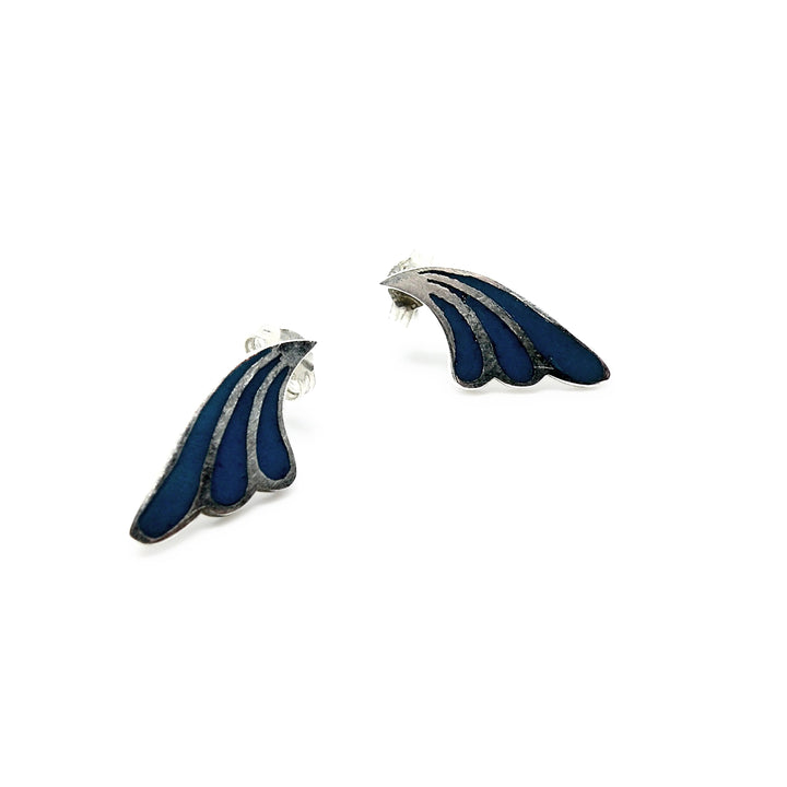 Øreringe, ørestikkere vinger med smykkesten, sterlingsølv, 20 mm Beadhouse of Copenhagen