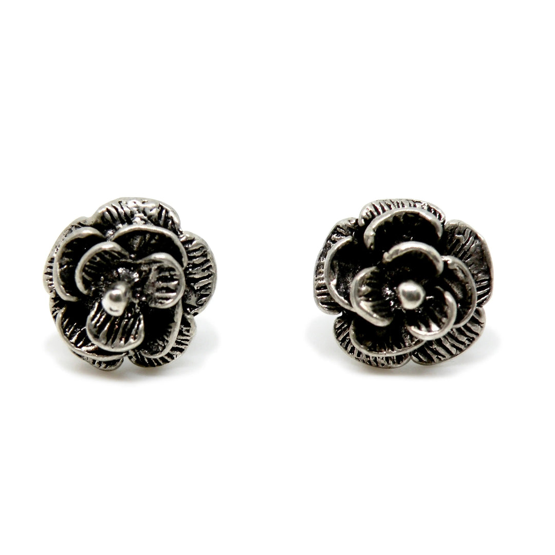Øreringe, ørestikkere blomst tre størrelser, sterlingsølv, Beadhouse of Copenhagen