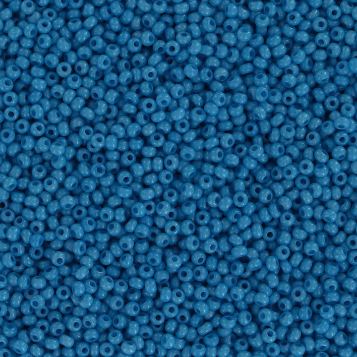 Blå glasperler, preciosa, blue-green dyed chalkwhite sfinx, storkøb Preciosa