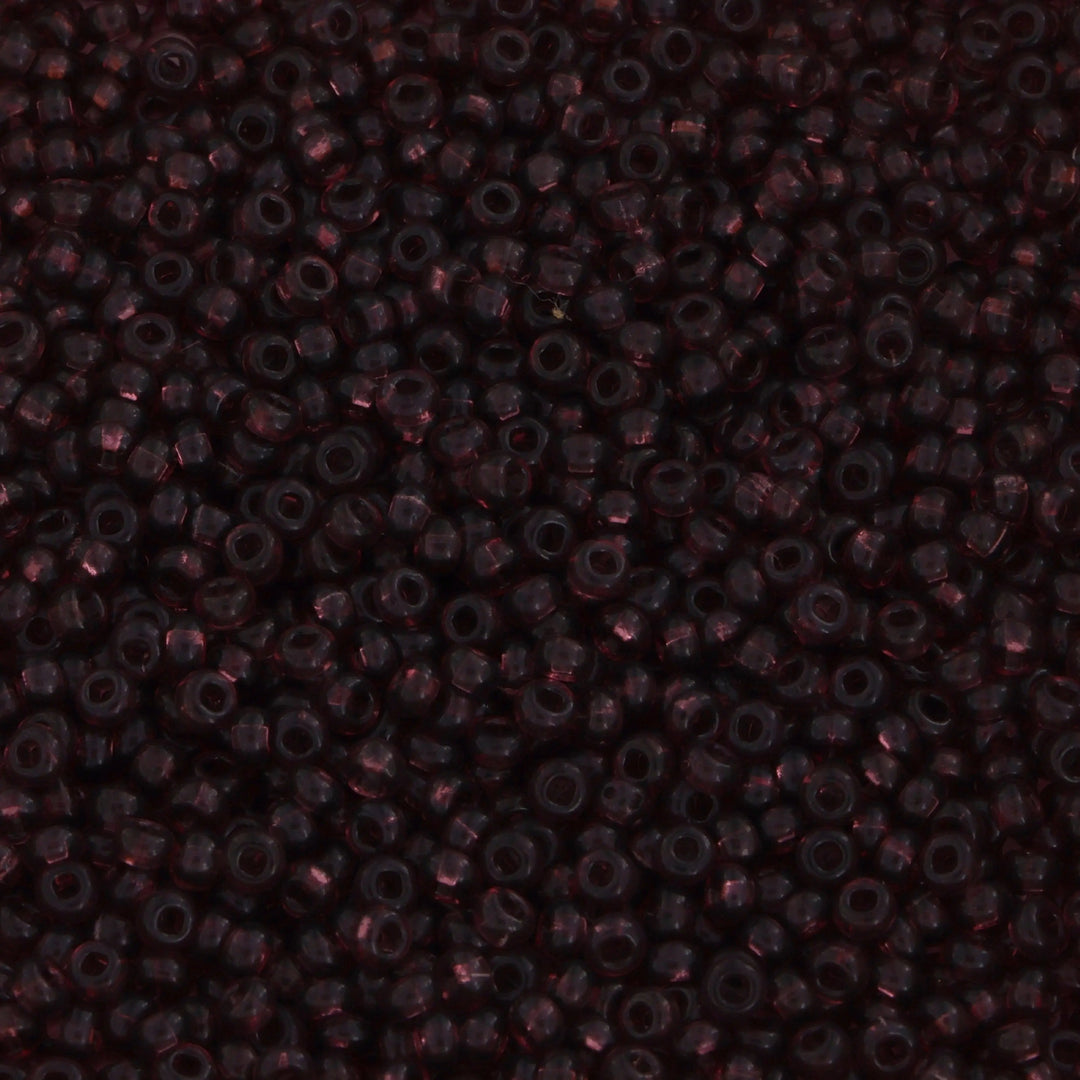 Lilla glasperler, preciosa, natural transparent dark amethyst, storkøb Preciosa