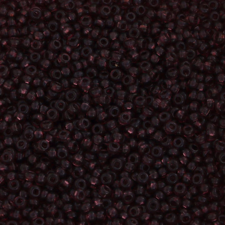 Lilla glasperler, preciosa, natural transparent dark amethyst, storkøb Preciosa