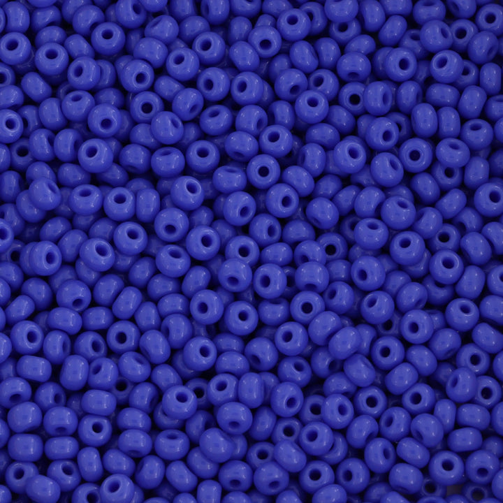 Blå glasperler, preciosa, natural opaque violet blue, storkøb Preciosa