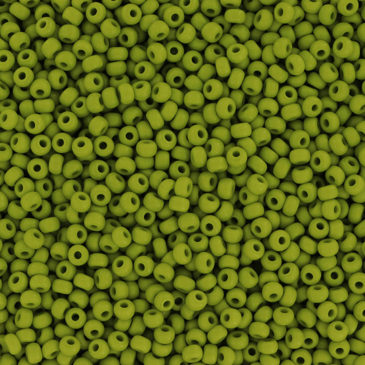 Grønne glasperler, preciosa, natural opaque olive green, storkøb Preciosa