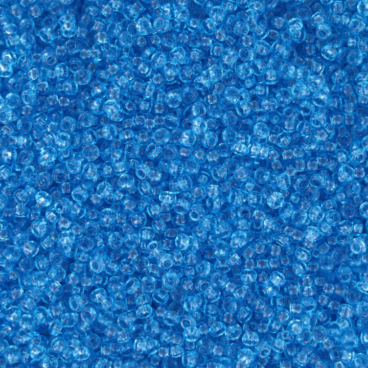 Blå glasperler, preciosa, natural transparent aquamarine, storkøb Preciosa