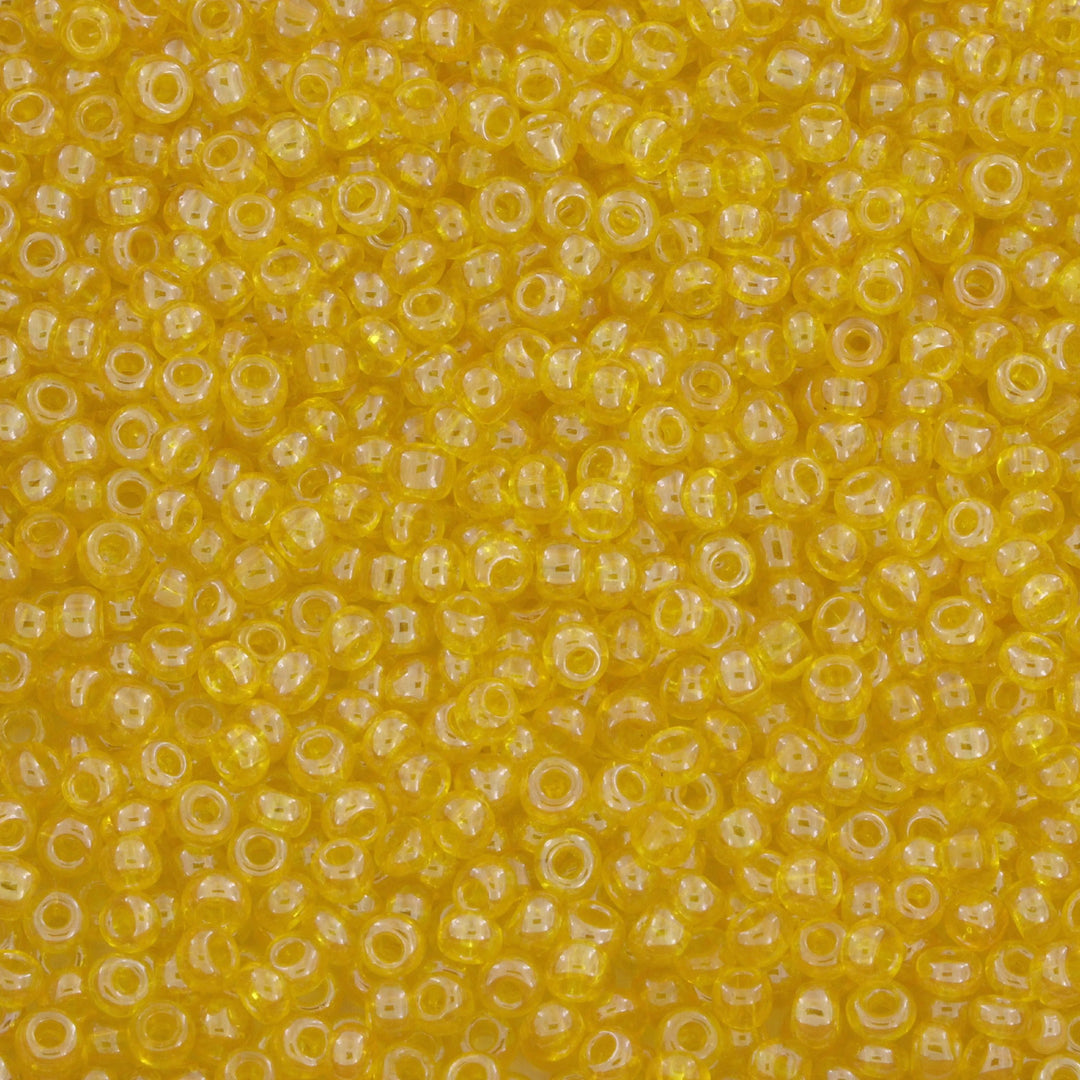 Gule glasperler, preciosa, translucent tulip, storkøb Preciosa