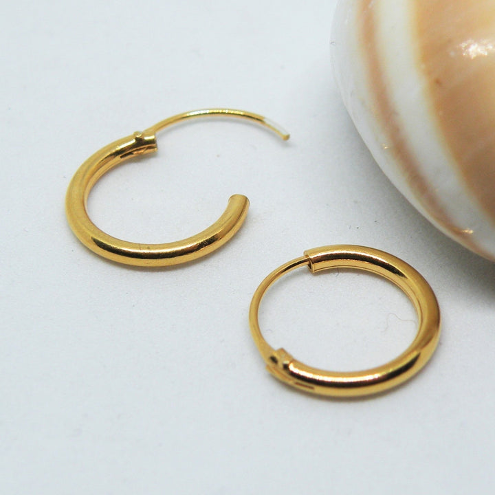Find Øreringe, hoops, forgyldt sterlingsølv, 12 x 2 mm hos Beadhouse of Copenhagen i dag, med en altid hurtig levering!