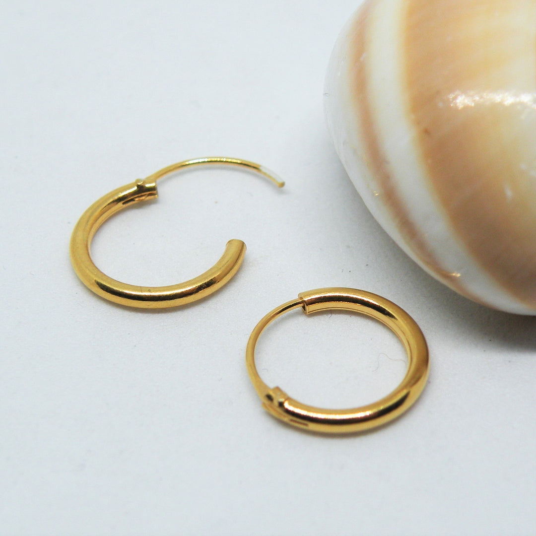Find Øreringe, hoops, forgyldt sterlingsølv, 12 x 1,5 mm hos Beadhouse of Copenhagen i dag, med en altid hurtig levering!