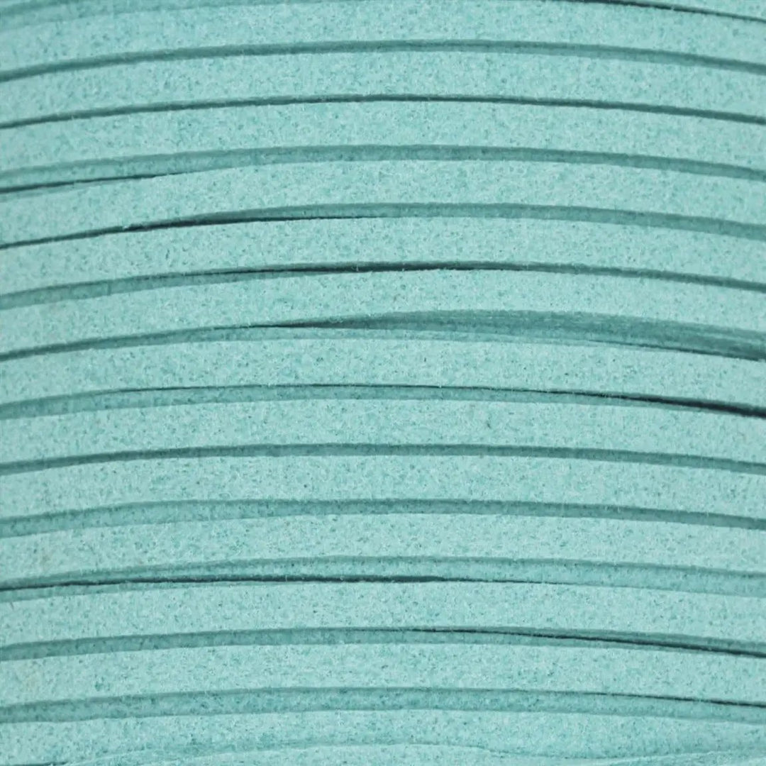 Snor, lys blå, ruskind, 3 mm x 1,5 m Tax