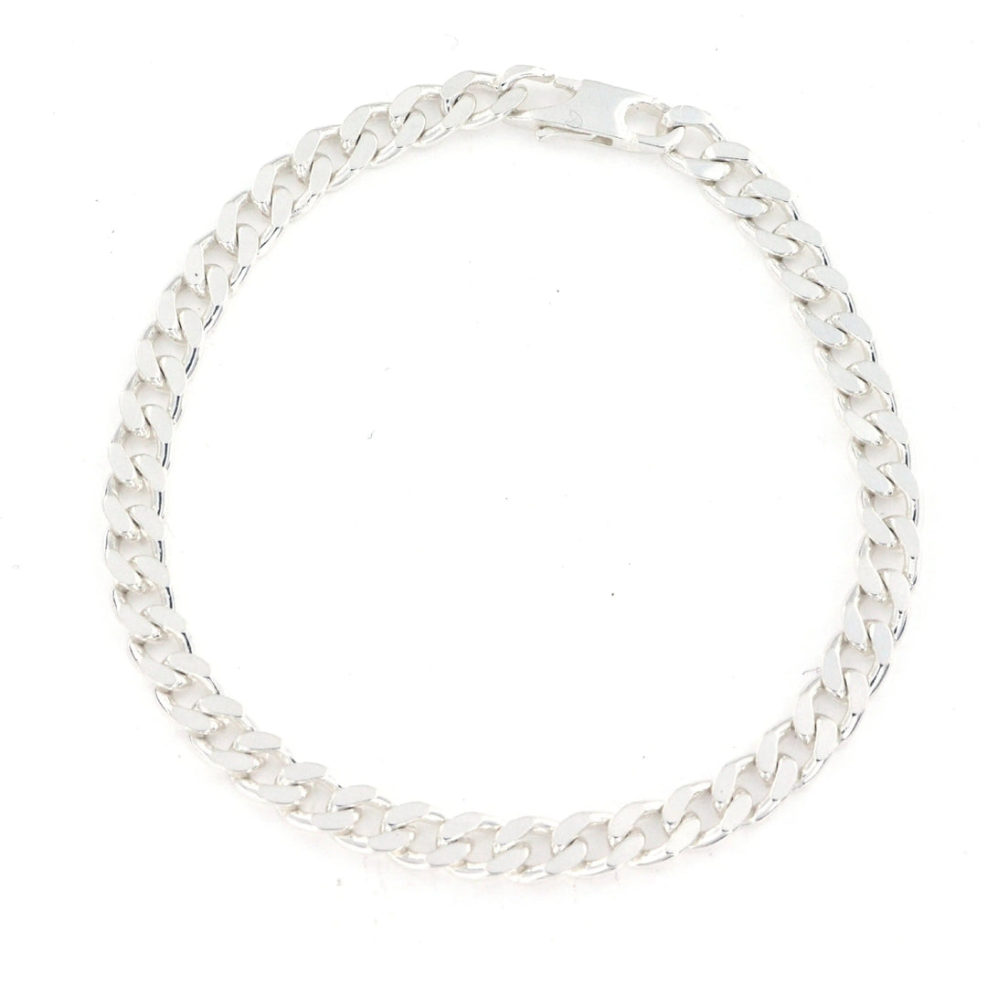 Armbånd, panser facet kæde, forgyldt og sterlingsølv, 16-22 cm/5,5 mm Spain