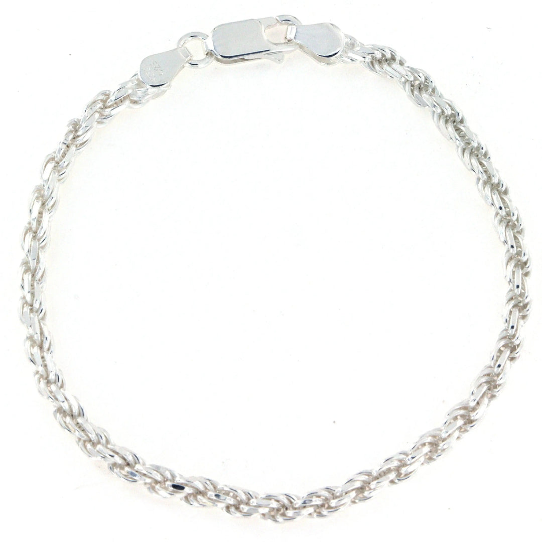 Armbånd, cordel kæde, sterlingsølv, 16-19 cm/3,2 mm Spain