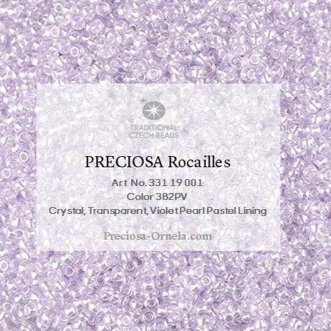 Lilla glasperler, preciosa, shiny pastel violet, storkøb Preciosa
