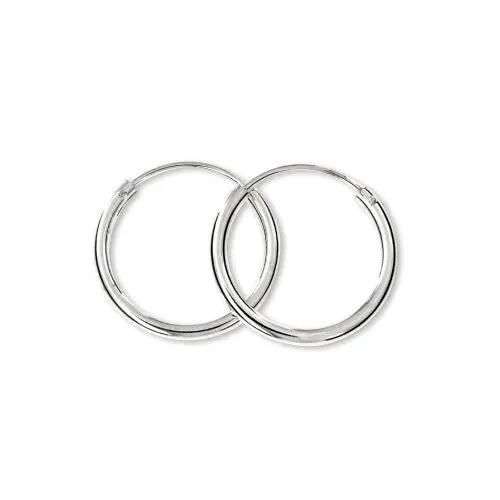 Øreringe, hoops, 20 mm, sterlingsølv og forgyldt sterlingsølv BLT