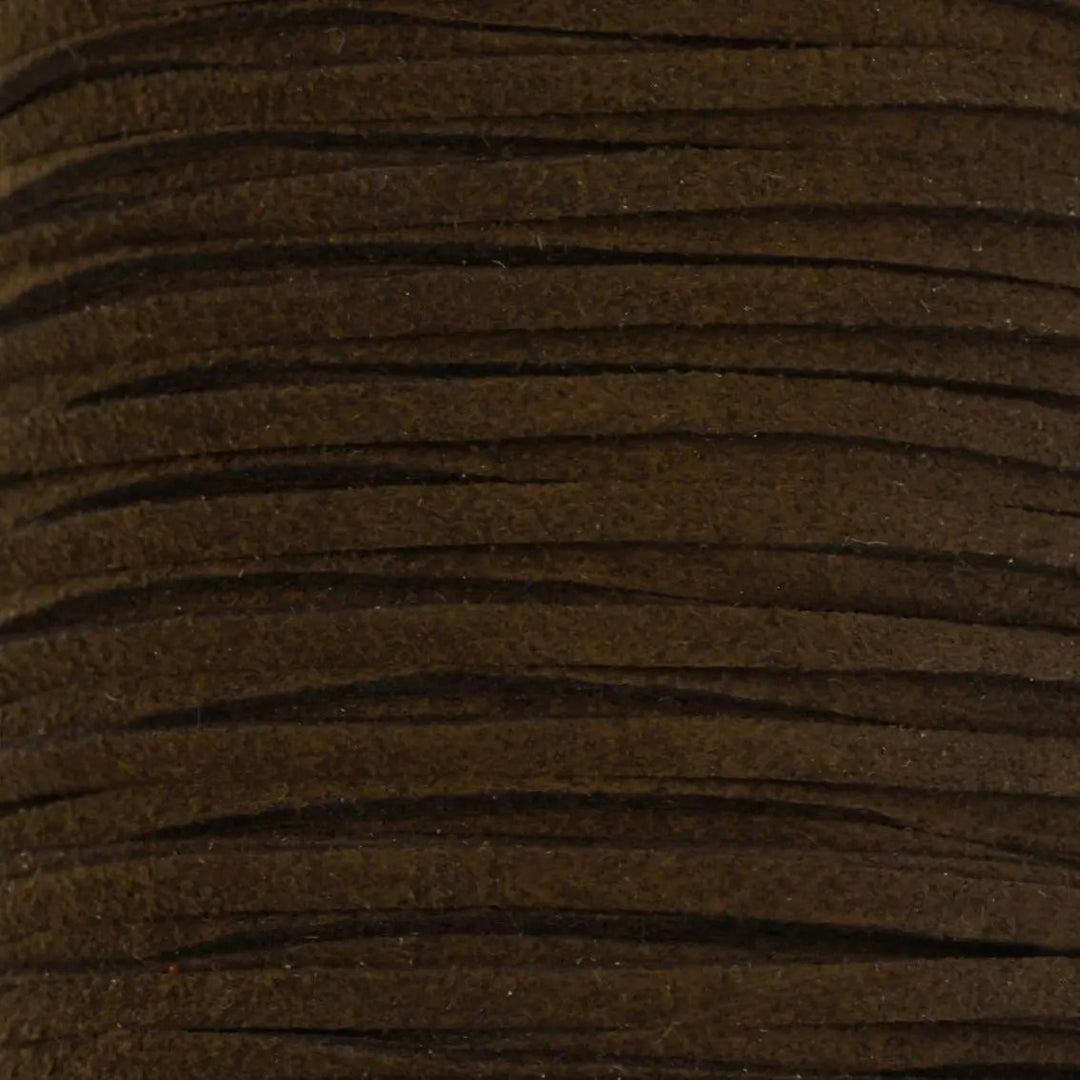 Snor, mørk brun, ruskind, 3-4 mm x 1,5 m Tax